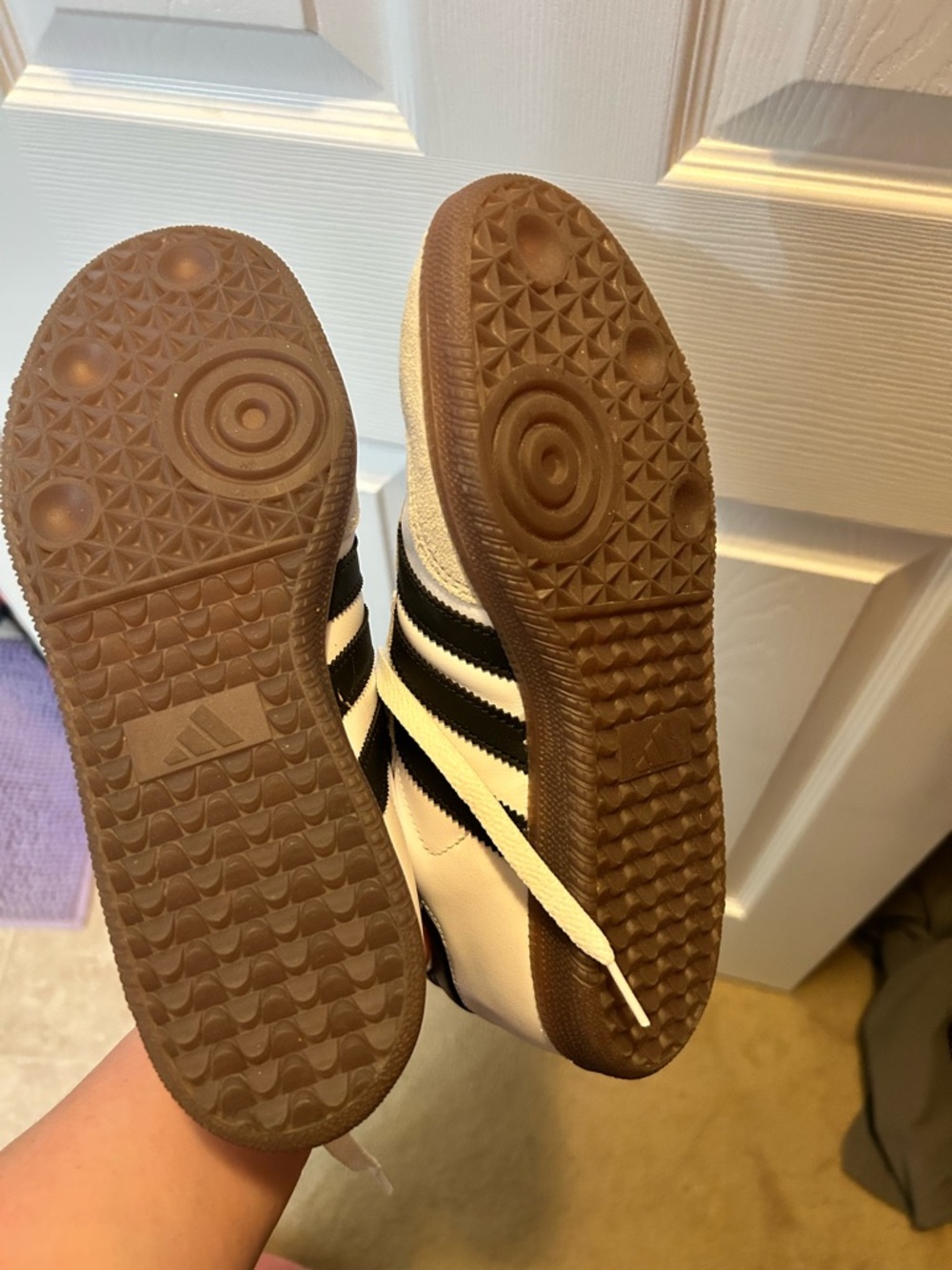 Adidas Samba White Black Gum Women’s Sneakers - Picture 2 of 3
